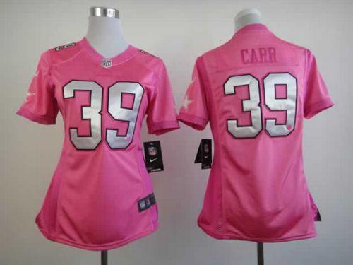  Cowboys #39 Brandon Carr Pink Women's Be Luv'd Stitched NFL Elite Jersey