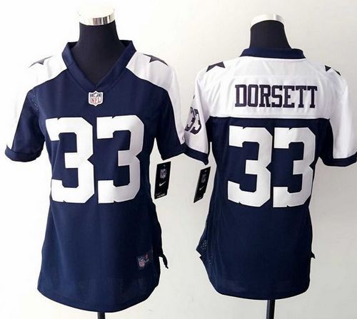  Cowboys #33 Tony Dorsett Navy Blue Thanksgiving Throwback Women's Stitched NFL Elite Jersey