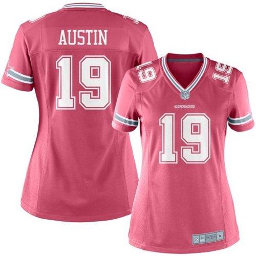  Cowboys #19 Miles Austin Pink Women's Stitched NFL Elite Jersey