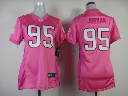  Dolphins #95 Dion Jordan Pink Women's Be Luv'd Stitched NFL New Elite Jersey