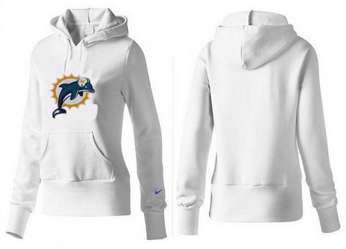 Women's Miami Dolphins Logo Pullover Hoodie White