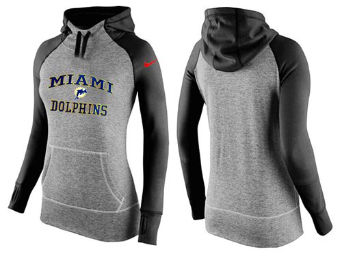 Women's  Miami Dolphins Performance Hoodie Grey & Black