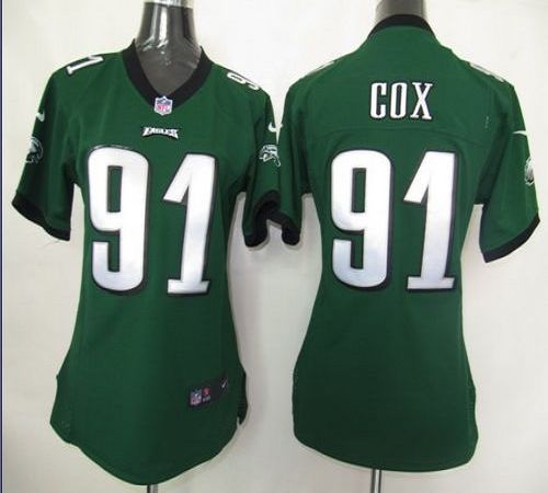  Eagles #91 Fletcher Cox Midnight Green Team Color Women's Stitched NFL Elite Jersey