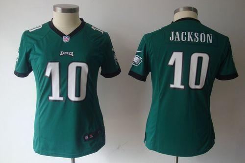  Eagles #10 DeSean Jackson Midnight Green Team Color Women's NFL Game Jersey