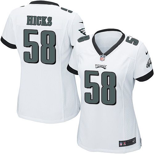  Eagles #58 Jordan Hicks White Women's Stitched NFL New Elite Jersey