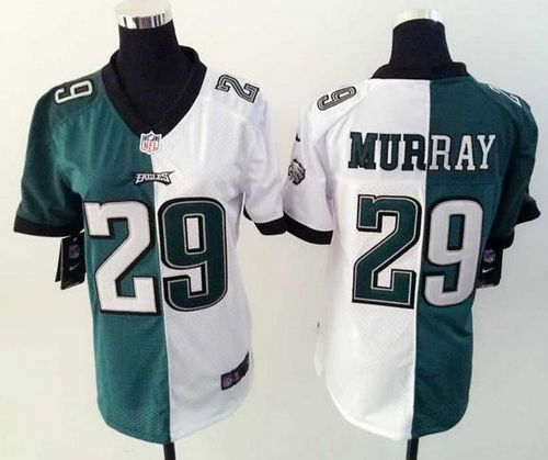  Eagles #29 DeMarco Murray Green/White Women's Stitched NFL Elite Split Jersey