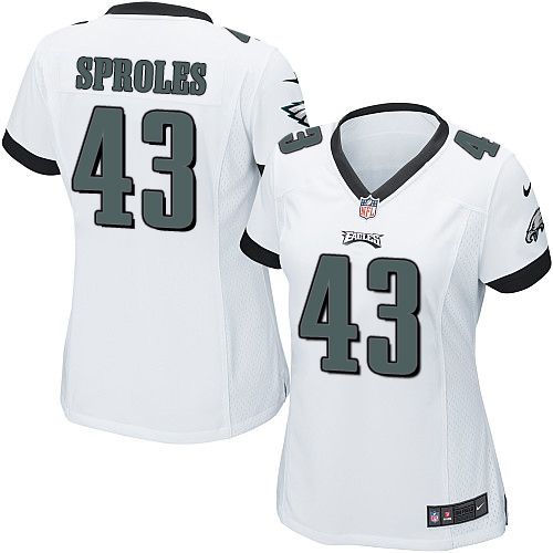  Eagles #43 Darren Sproles White Women's Stitched NFL New Elite Jersey