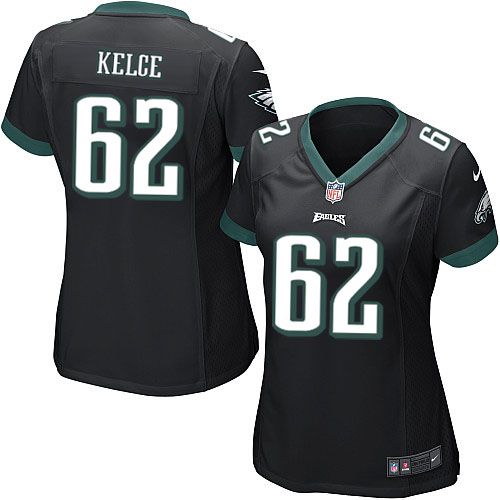  Eagles #62 Jason Kelce Black Alternate Women's Stitched NFL New Elite Jersey