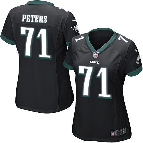  Eagles #71 Jason Peters Black Alternate Women's Stitched NFL New Elite Jersey