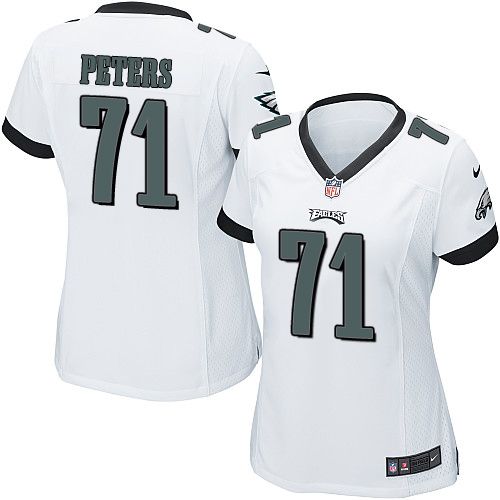  Eagles #71 Jason Peters White Women's Stitched NFL New Elite Jersey