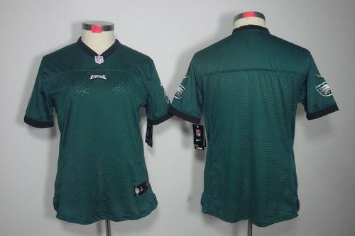  Eagles Blank Midnight Green Team Color Women's Stitched NFL Limited Jersey