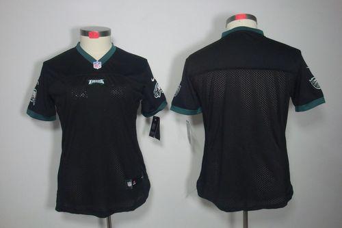  Eagles Blank Black Alternate Women's Stitched NFL Limited Jersey