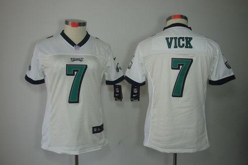  Eagles #7 Michael Vick White Women's Stitched NFL Limited Jersey