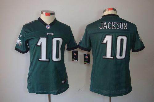  Eagles #10 DeSean Jackson Midnight Green Team Color Women's Stitched NFL Limited Jersey