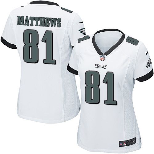  Eagles #81 Jordan Matthews White Women's Stitched NFL New Elite Jersey