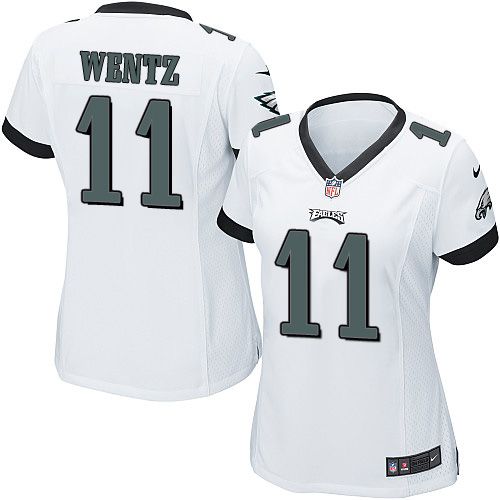  Eagles #11 Carson Wentz White Women's Stitched NFL New Elite Jersey