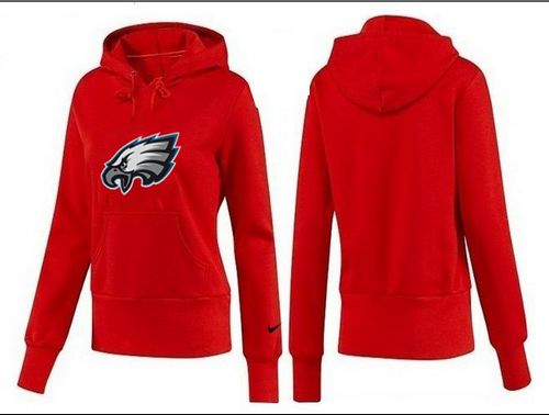 Women's Philadelphia Eagles Logo Pullover Hoodie Red