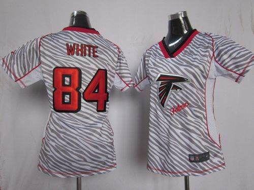  Falcons #84 Roddy White Zebra Women's Stitched NFL Elite Jersey
