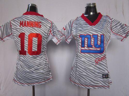  Giants #10 Eli Manning Zebra Women's Stitched NFL Elite Jersey