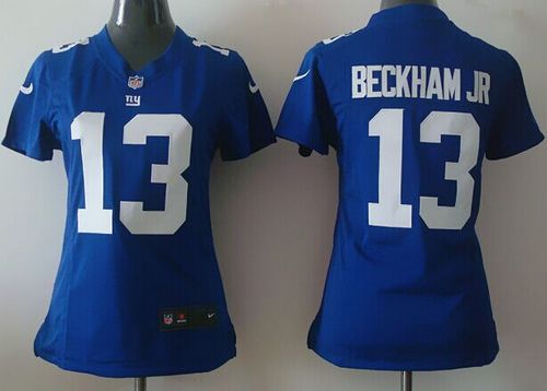  Giants #13 Odell Beckham Jr Royal Blue Team Color Women's Stitched NFL Elite Jersey