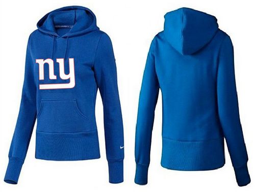 Women's New York Giants Logo Pullover Hoodie Blue
