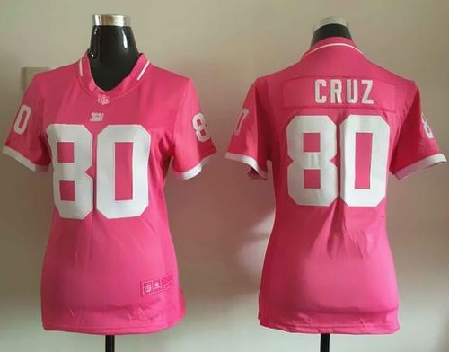  Giants #80 Victor Cruz Pink Women's Stitched NFL Elite Bubble Gum Jersey
