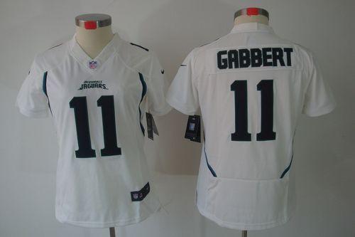  Jaguars #11 Blaine Gabbert White Women's Stitched NFL Limited Jersey