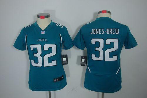  Jaguars #32 Maurice Jones Drew Teal Green Team Color Women's Stitched NFL Limited Jersey