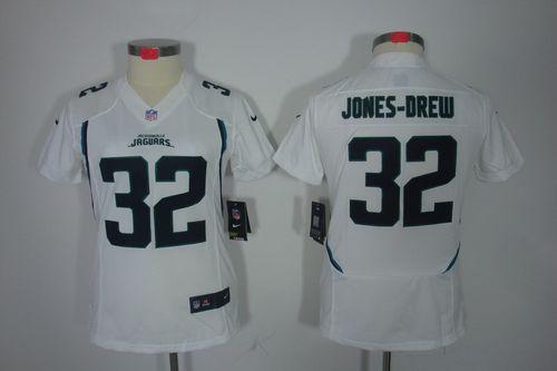  Jaguars #32 Maurice Jones Drew White Women's Stitched NFL Limited Jersey
