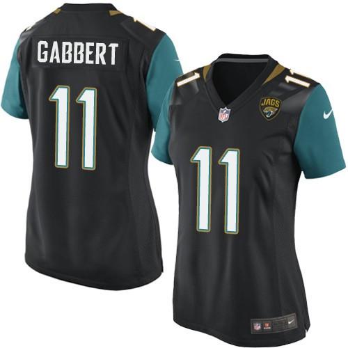 Jaguars #11 Blaine Gabbert Black Alternate Women's Stitched NFL Elite Jersey