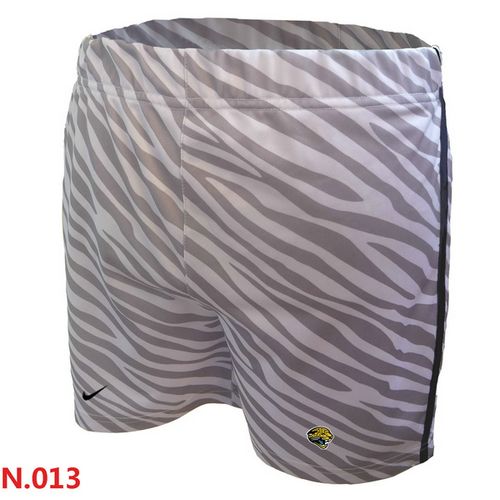 Women's  NFL Jacksonville Jaguars Embroidered Team Logo Zebra Stripes Shorts