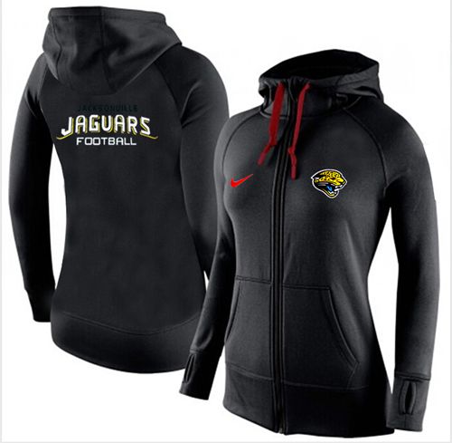 Women's  Jacksonville Jaguars Full Zip Performance Hoodie Black