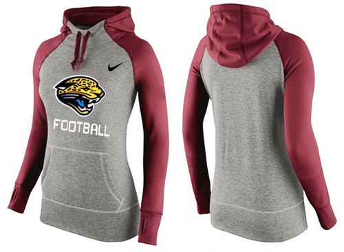 Women's  Jacksonville Jaguars Performance Hoodie Grey & Red