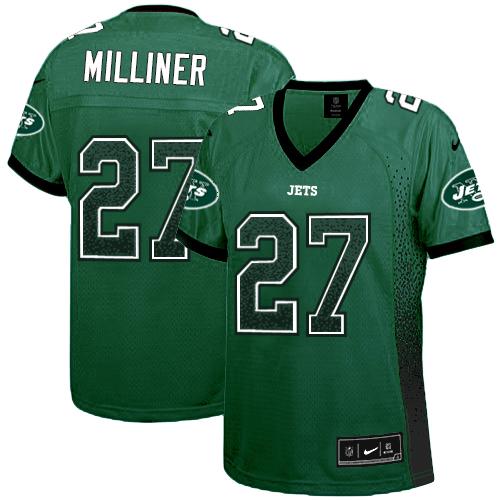  Jets #27 Dee Milliner Green Team Color Women's Stitched NFL Elite Drift Fashion Jersey