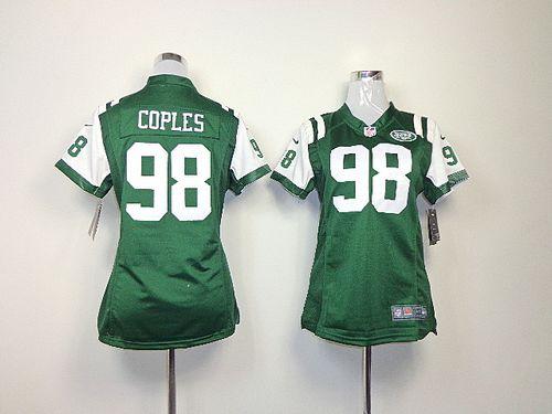  Jets #98 Quinton Coples Green Team Color Women's Stitched NFL Elite Jersey