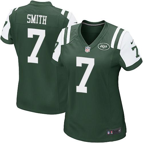  Jets #7 Geno Smith Green Team Color Women's Stitched NFL Elite Jersey