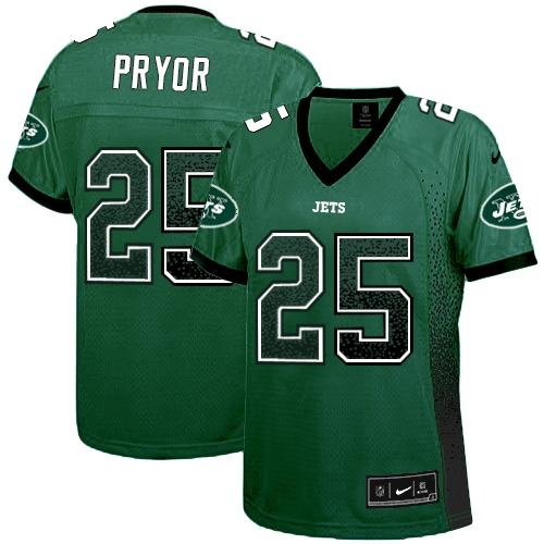  Jets #25 Calvin Pryor Green Team Color Women's Stitched NFL Elite Drift Fashion Jersey