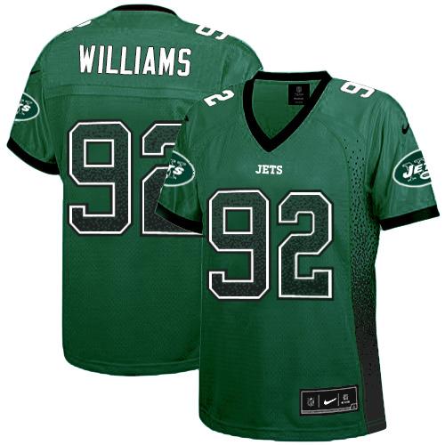  Jets #92 Leonard Williams Green Team Color Women's Stitched NFL Elite Drift Fashion Jersey