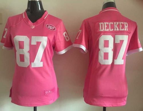  Jets #87 Eric Decker Pink Women's Stitched NFL Elite Bubble Gum Jersey