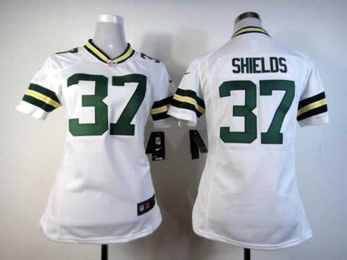  Packers #37 Sam Shields White Women's Stitched NFL Elite Jersey