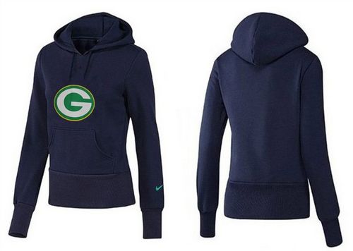 Women's Green Bay Packers Logo Pullover Hoodie Blue
