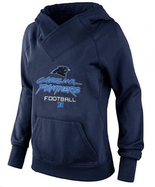 Women's Carolina Panthers Big & Tall Critical Victory Pullover Hoodie Navy Blue