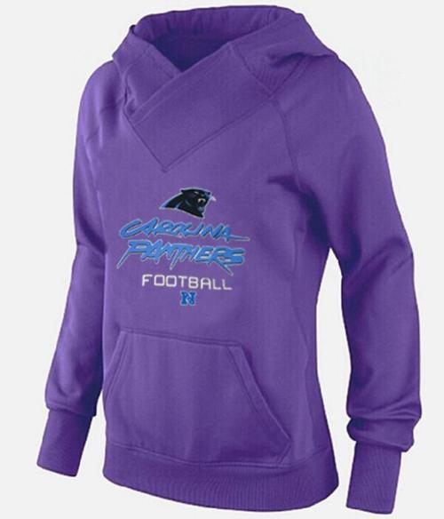 Women's Carolina Panthers Big & Tall Critical Victory Pullover Hoodie Purple