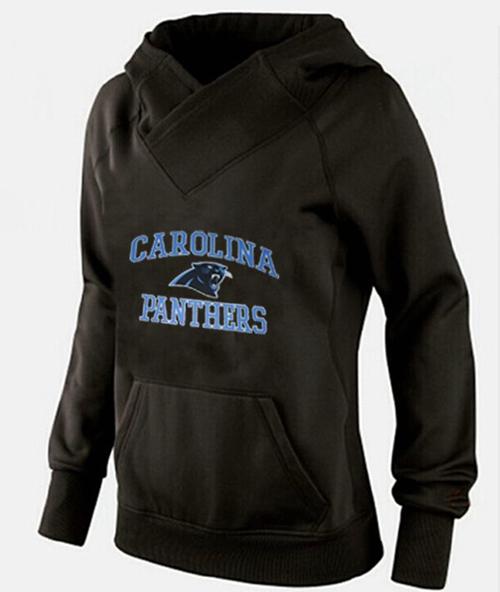 Women's Carolina Panthers Heart & Soul Pullover Hoodie Black