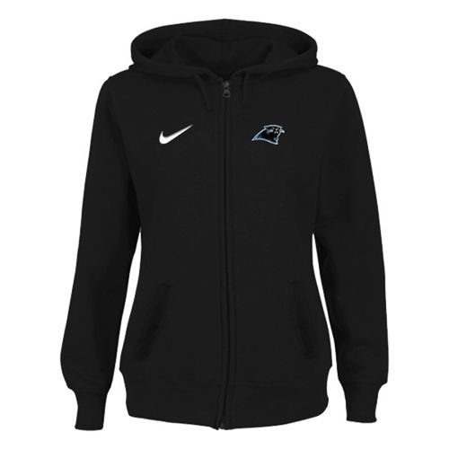 Women's Carolina Panthers Stadium Rally Full Zip Hoodie Black