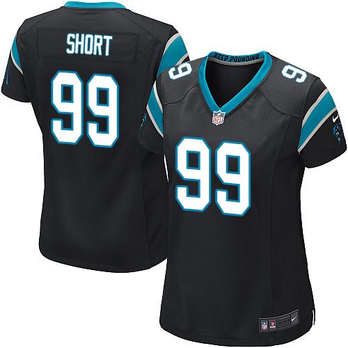  Panthers #99 Kawann Short Black Team Color Women's Stitched NFL Elite Jersey