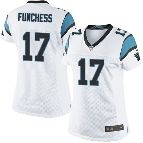  Panthers #17 Devin Funchess White Women's Stitched NFL Elite Jersey