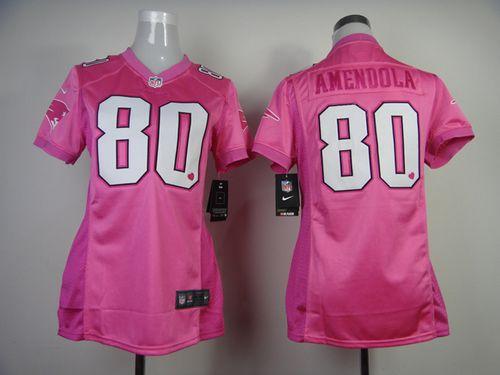  Patriots #80 Danny Amendola New Pink Women's Be Luv'd Stitched NFL Elite Jersey