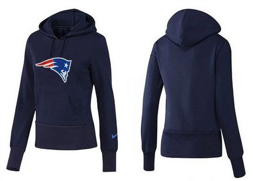 Women's New England Patriots Logo Pullover Hoodie Blue