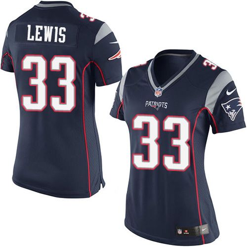  Patriots #33 Dion Lewis Navy Blue Team Color Women's Stitched NFL New Elite Jersey